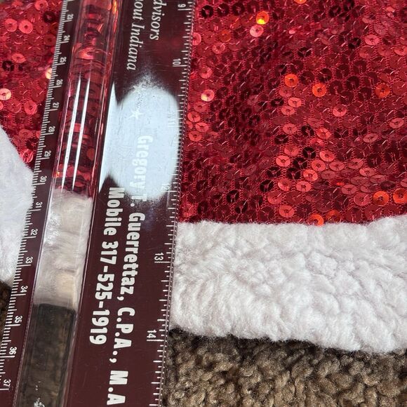 BlueBeri Boulevard Red Christmas Reindeer Sequin Dress Girls size 12 months - Picture 12 of 12